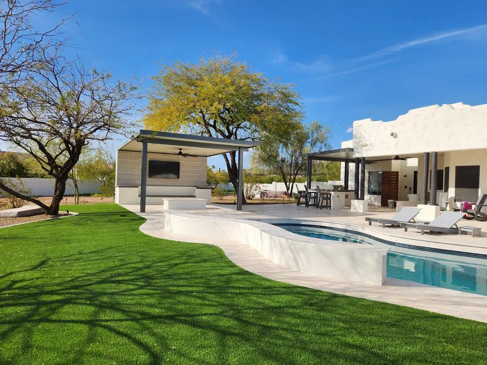 Custom landscape installation with custom design in Chandler, AZ by Chandler Masonry & Landscaping Pros