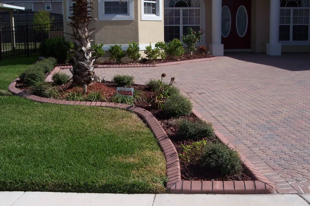 Custom garden landscaping with custom design across Wesley Chapel, FL - Chapel Curbz