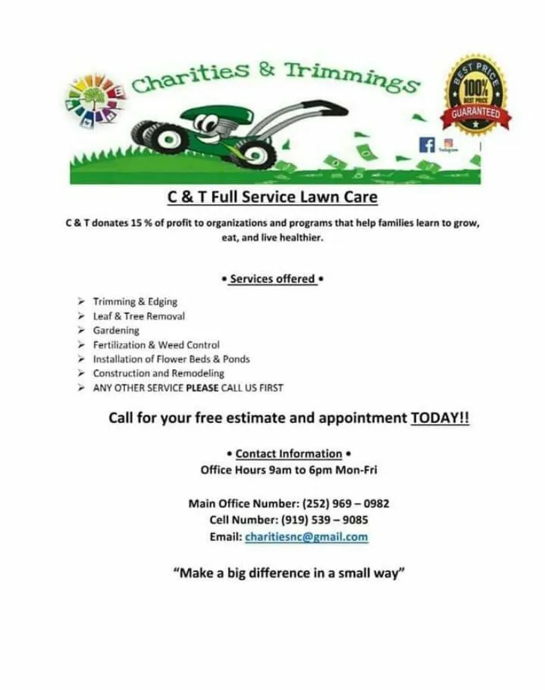 Professional landscaping services with custom design across Wilson, NC - Charities and Trimmings