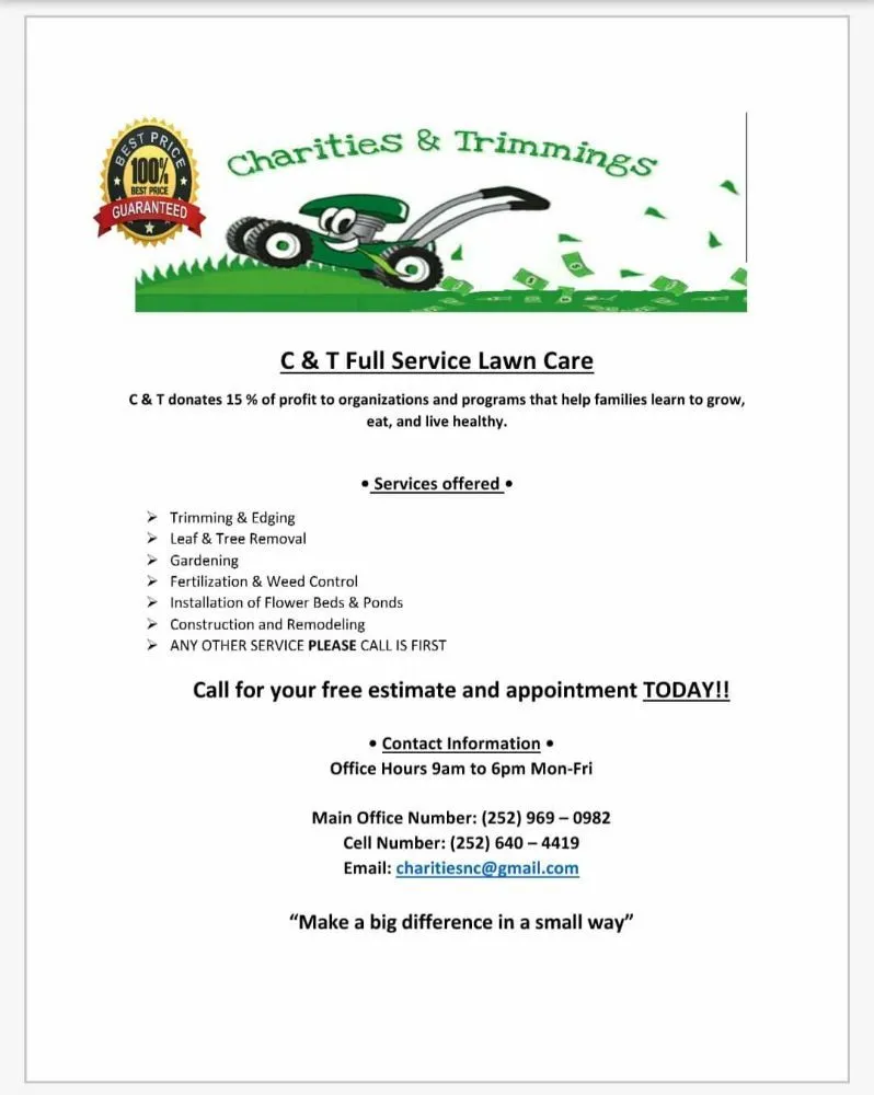 Professional garden landscaping for homes across Wilson, NC - Charities and Trimmings