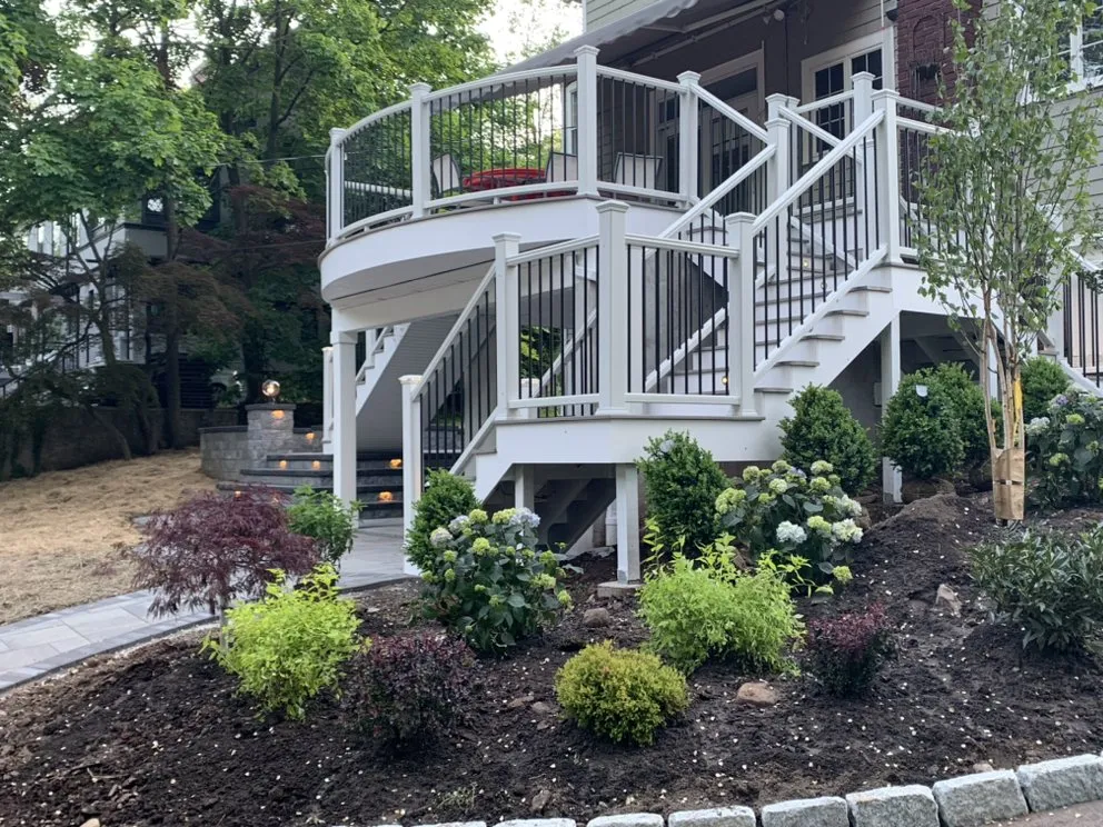 Professional garden landscaping for residential properties in West Orange, NJ by Charles & Son Construction & Landscaping
