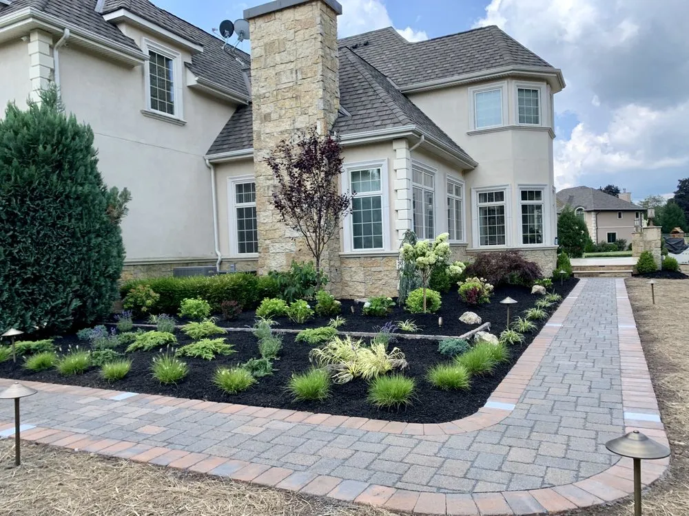 Custom garden landscaping in West Orange, NJ by Charles & Son Construction & Landscaping