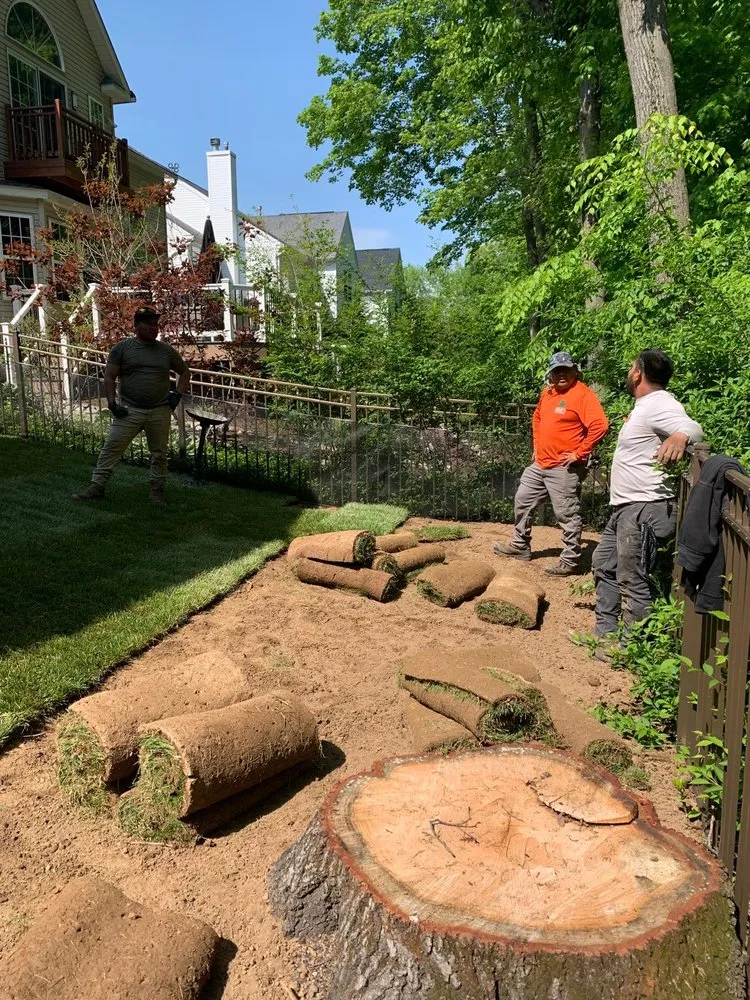 Custom landscape installation for homes in Furlong, PA by Chavos Tree Service & Landscaping