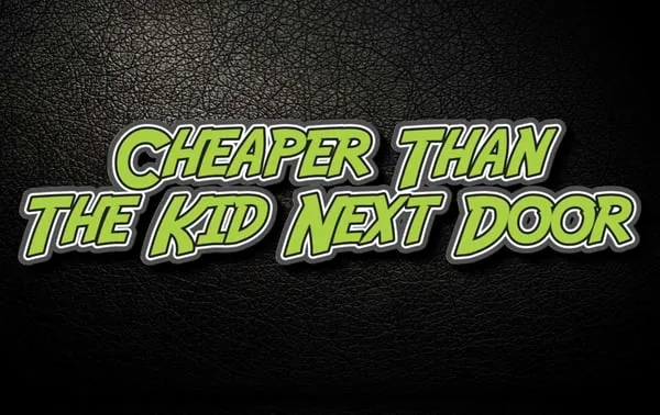 Cheaper Than The Kid Next Door Logo