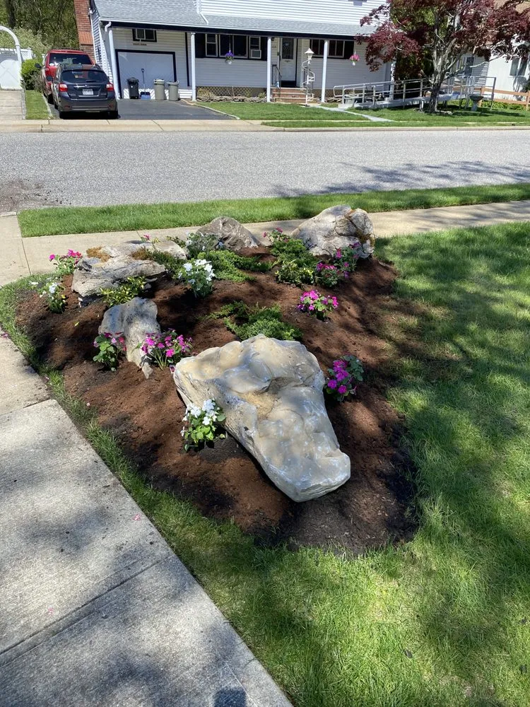 Custom landscape installation in Massapequa, NY - Cherry Creek Landscaping