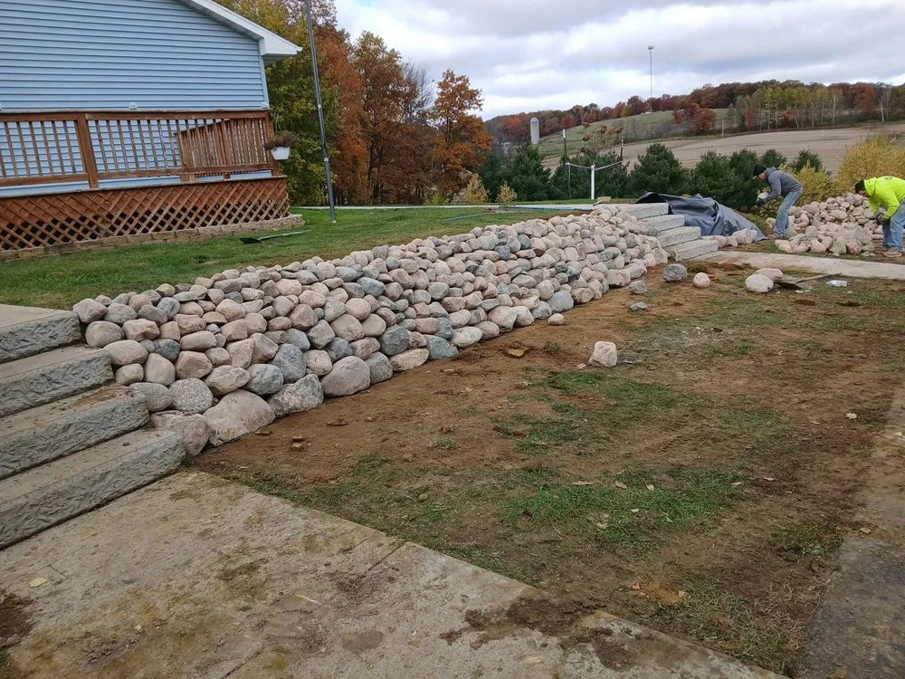 Custom landscape installation in Chetek, WI by Chetek Area Landscaping