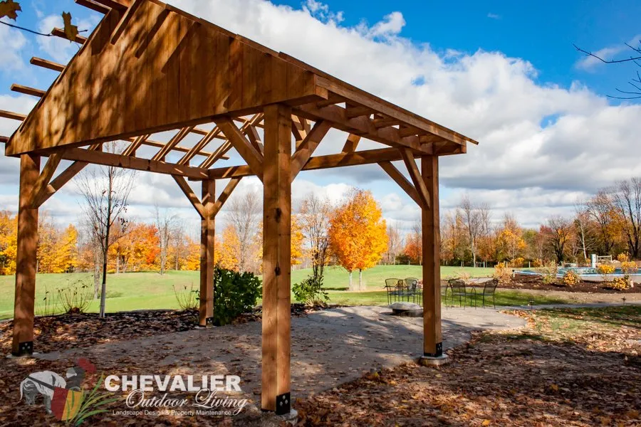 Custom landscape design in Springville, NY by Chevalier Outdoor Living