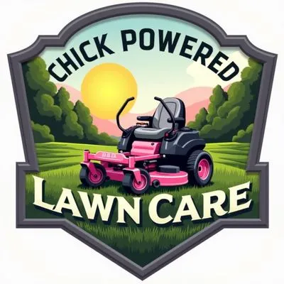 Chick Powered Lawn Care Logo