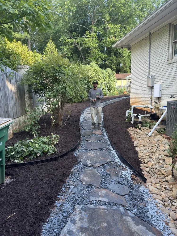Local landscape installation in Athens, GA by Chico landscaping