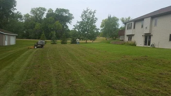Custom landscape design in North River, ND by Chips Clips Lawn Care and Snow Removal