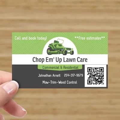 Chop Em' Up Lawn Care Logo