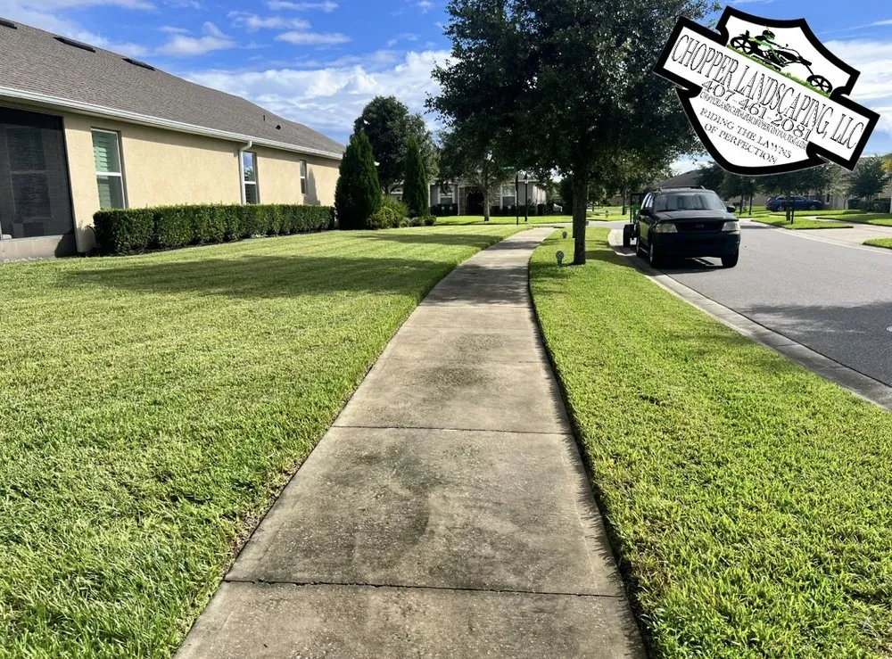 Custom lawn care service with custom design in Deltona, FL by Chopper Landscaping