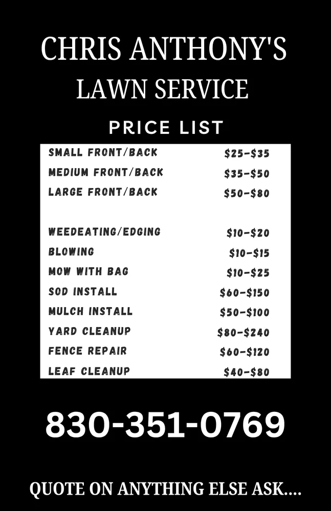 Top-rated lawn mowing service for homes in Luling, TX by Chris Anthony's Lawn Service