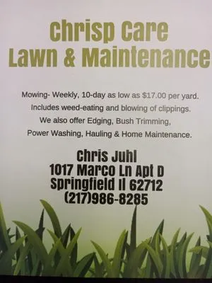 Chrisp Care Lawn & Maintenance Logo