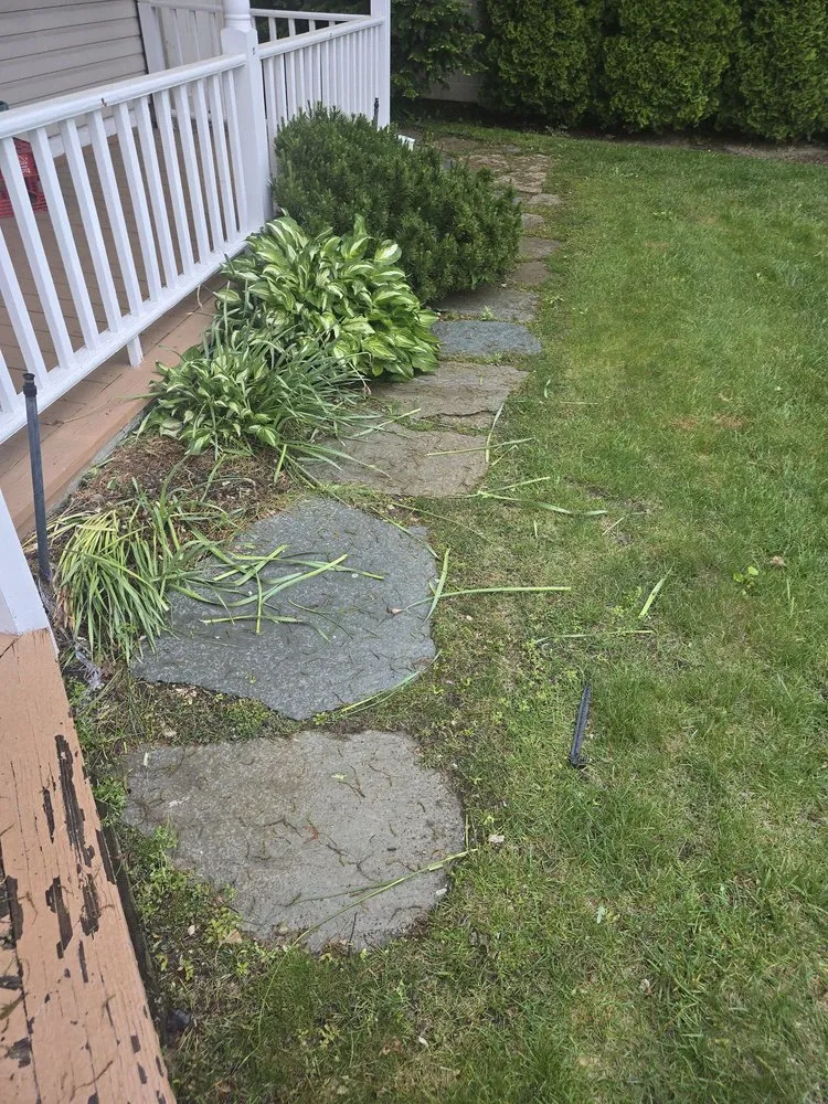 Custom residential landscaping in Hicksville, NY by Chris's Lawn Service