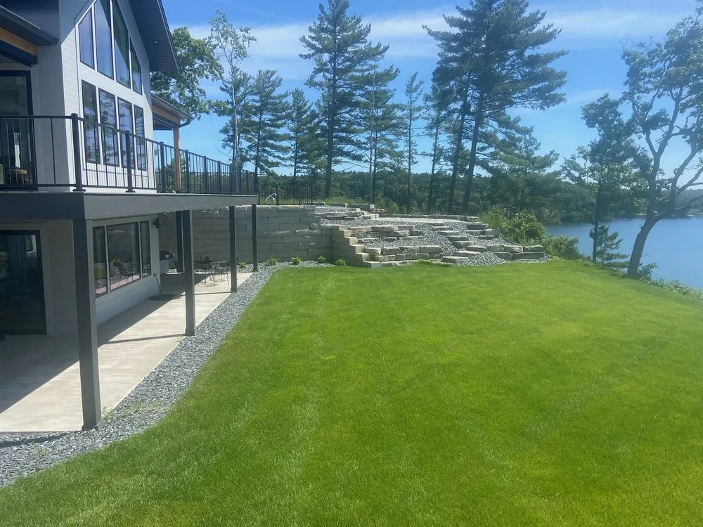 Local garden landscaping with custom design in Grant, MI by Christian Brothers Outdoor Services