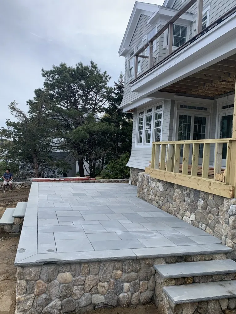 Custom residential landscaping in Marlborough, MA by Cifuentes Construction