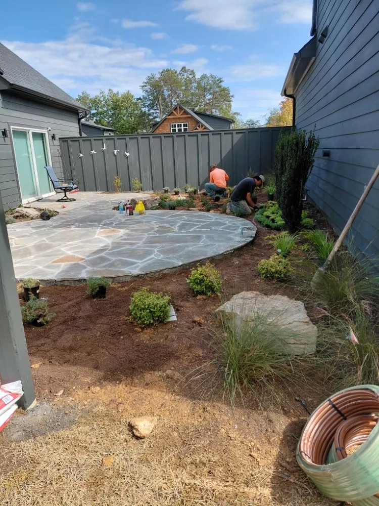 Custom yard maintenance with custom design in Canton, GA by Cifuentes Hardscapes & Landscapes