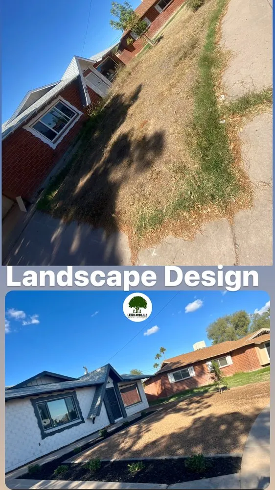 Local lawn mowing service with custom design in Mesa, AZ by CIK Landscaping