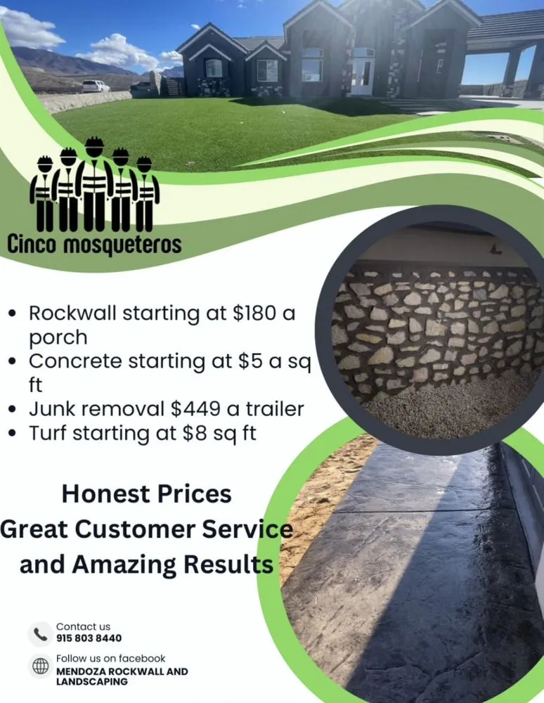 Trusted outdoor landscaping in El Paso, TX by Cinco Mosquetero