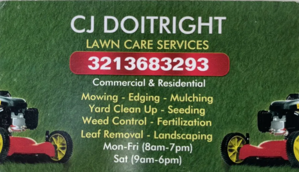 Top-rated lawn mowing service experts serving Orlando, FL - CJ Doitright