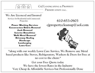Custom yard maintenance for residential properties in Upper Darby, PA by C&J Landscaping & Property Preservation