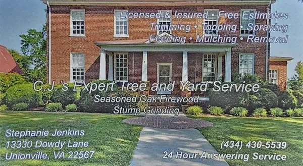 CJ's Expert Tree and Yard service Logo
