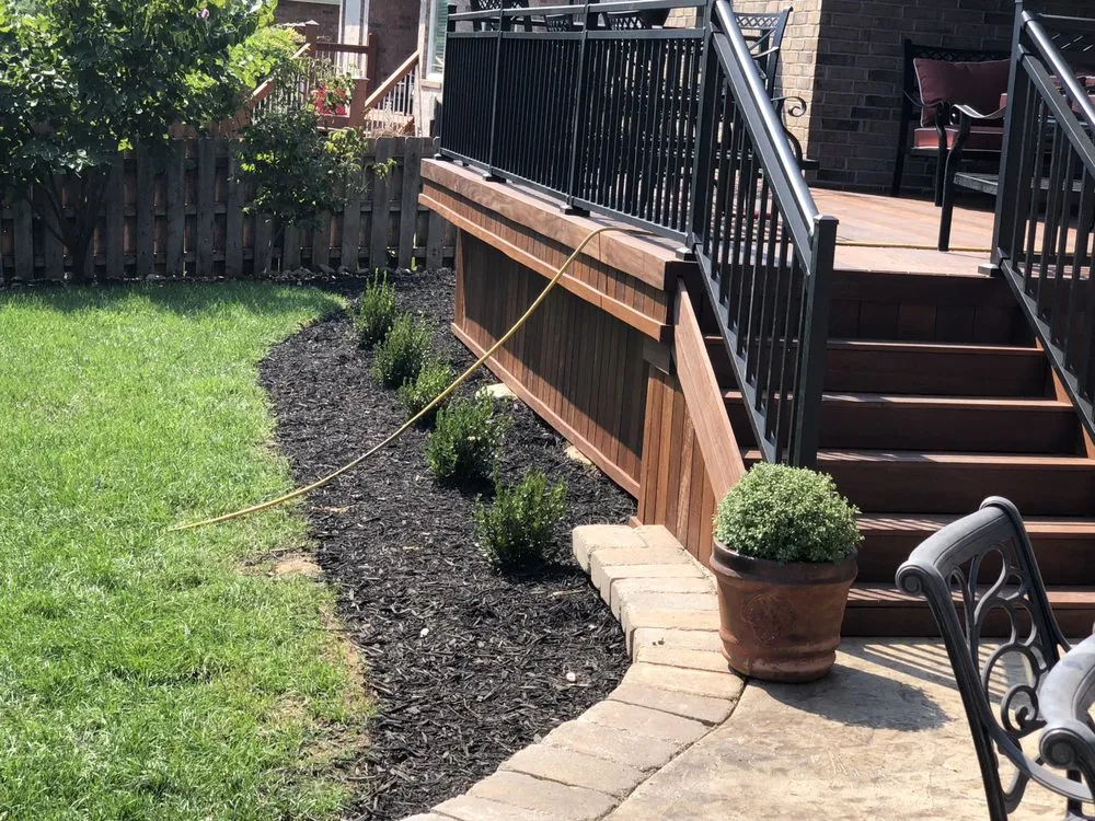 Custom yard cleanup service for beautiful yards in Nixa, MO by CJ's Lawn & Landscape