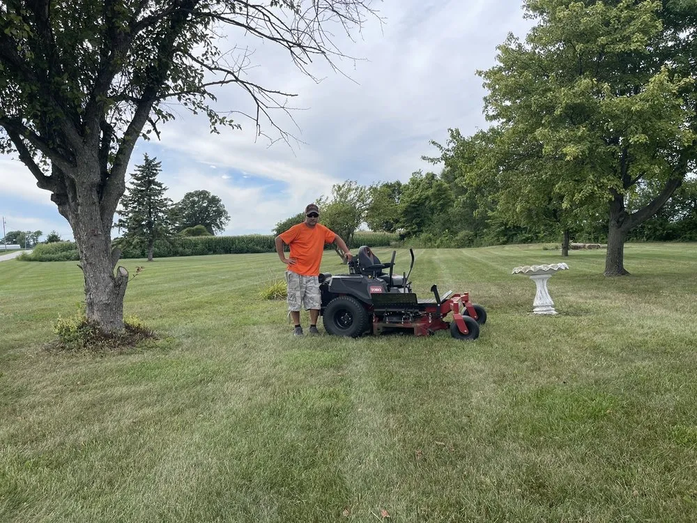 Custom lawn mowing service in Galveston, IN by Claar Lawn Care