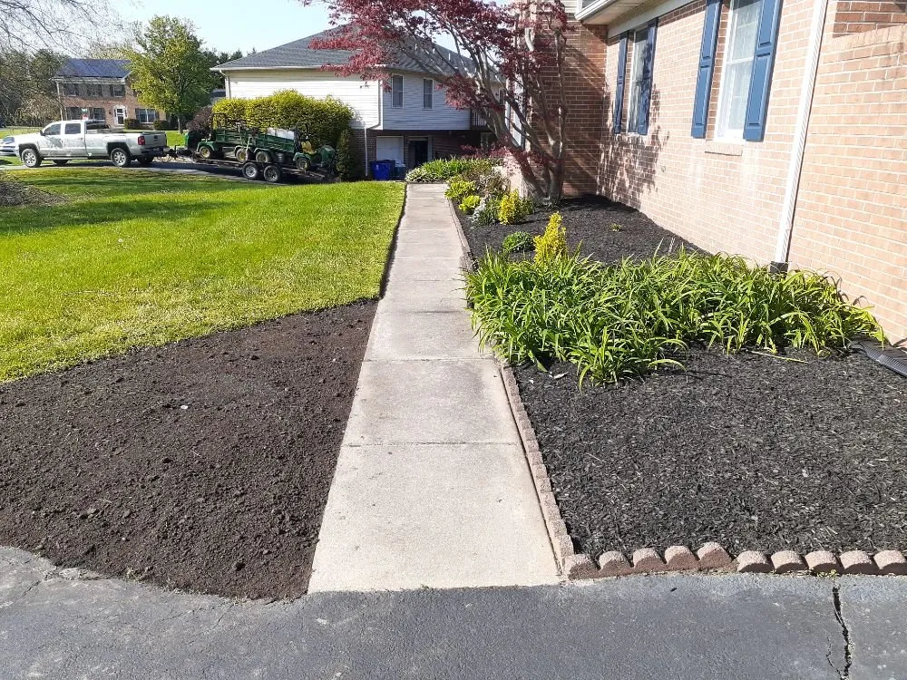 Custom yard maintenance with custom design in Marshallton, DE by Clark Landscape & Maintenance