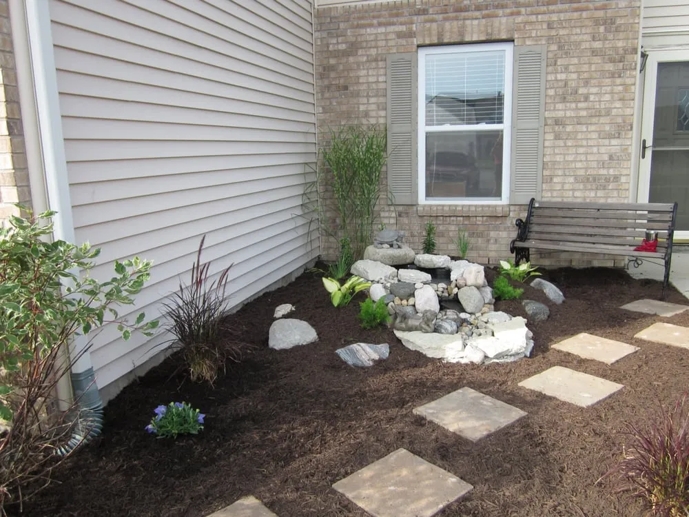 Custom garden landscaping in Indianapolis, IN by Clark Lawn Service