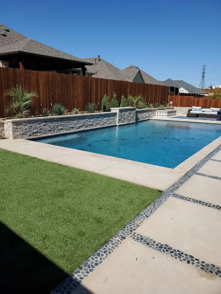 Custom landscape installation in Denton, TX by Clark's Custom Landscapes