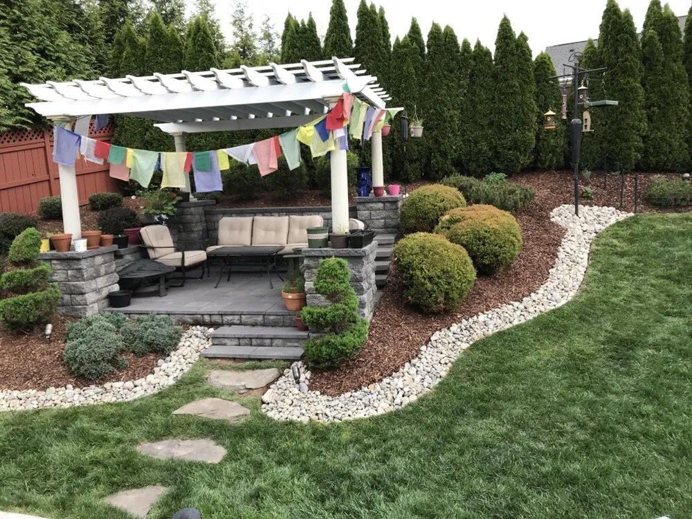 Custom outdoor landscaping in Falls Church, VA by Clark's Landscaping