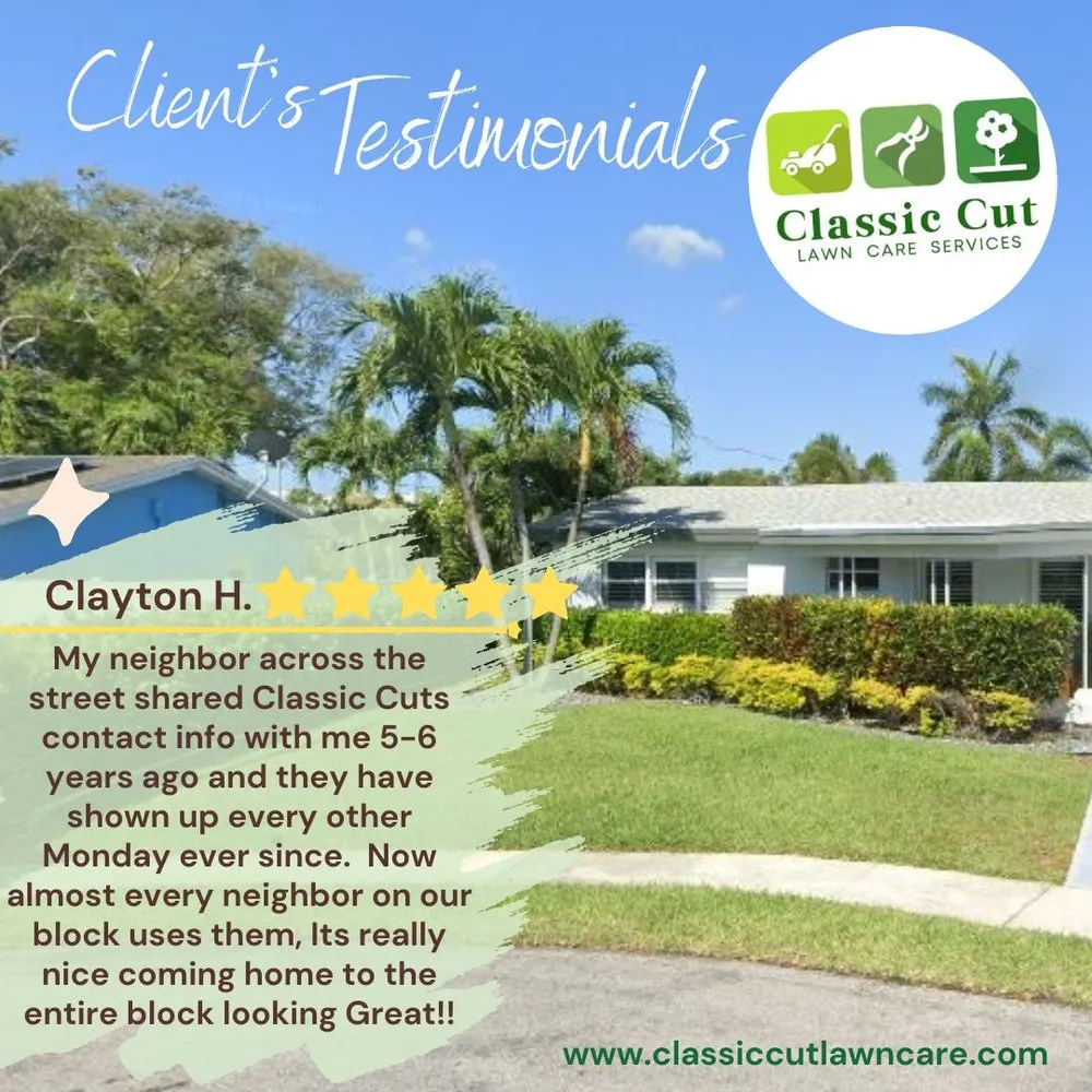 Local lawn care service experts serving Deerfield Beach, FL - Classic Cut Lawn Care Services