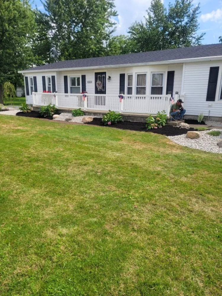 Custom garden landscaping in Bettsville, OH by Classic Lawn and Landscape