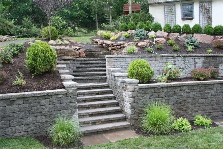 Expert garden landscaping with custom design across Farmingville, NY - Classic Paving INC