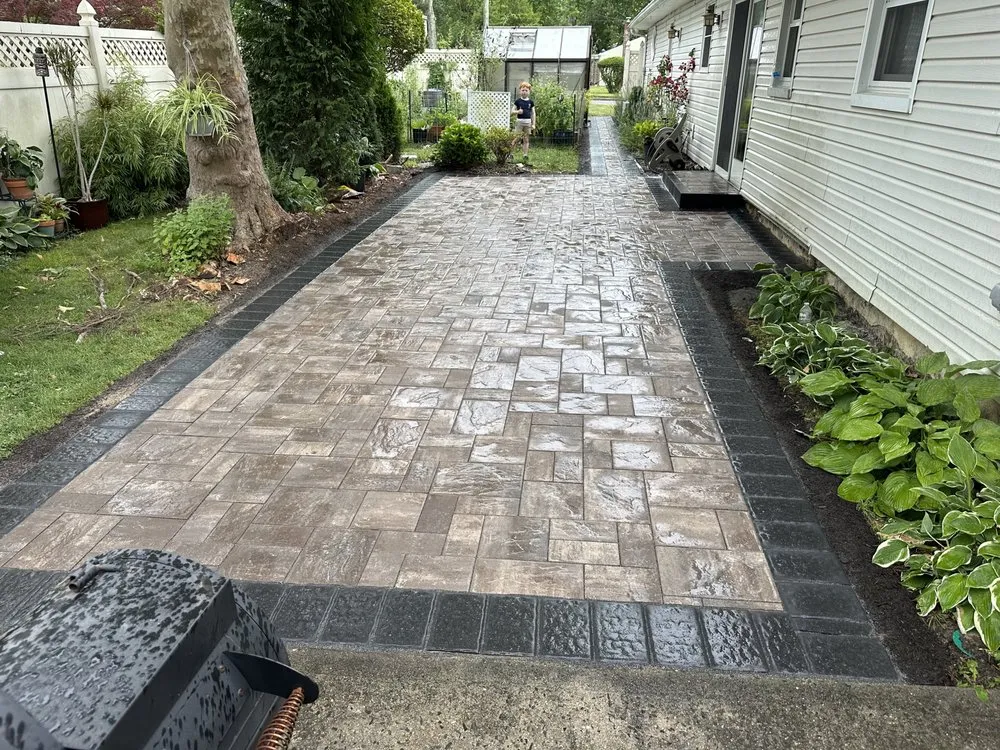 Local landscape installation in Farmingville, NY - Classic Paving INC
