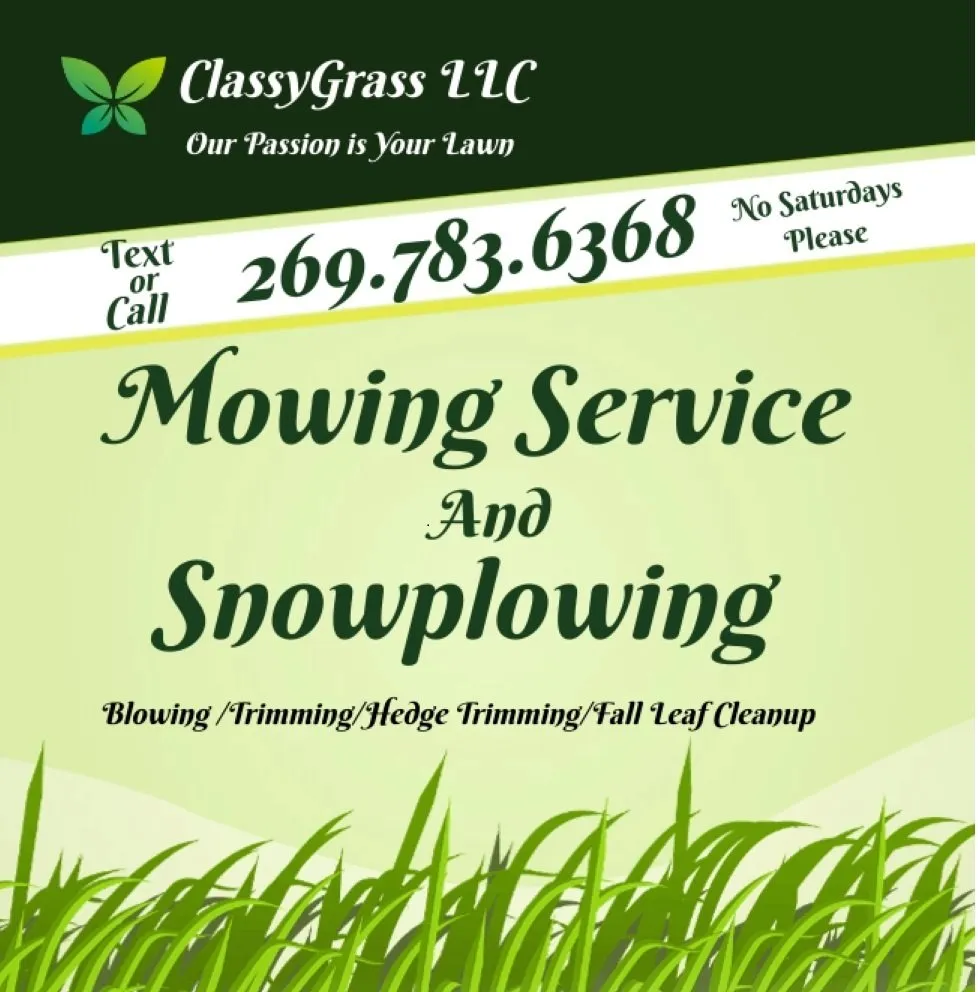 Professional lawn mowing service in Dowagiac, MI - Classy Grass