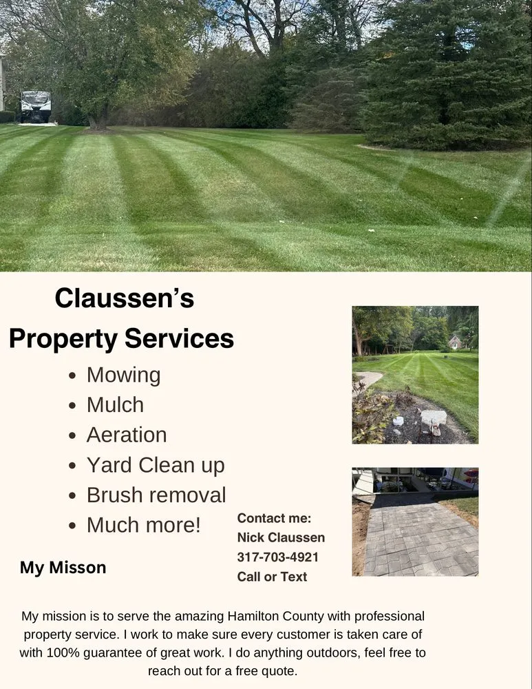 Reliable yard maintenance experts serving Noblesville, IN - Claussen’s Property Services