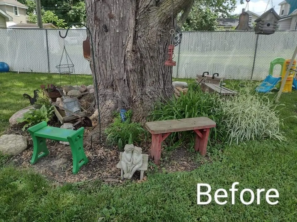 Custom garden landscaping with custom design in Crawfordsville, IN by Clayton Landscaping