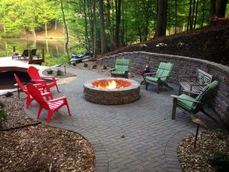 Custom landscape installation in Forest, VA by CLC Incorporated