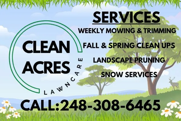 Clean Acres Lawncare Logo