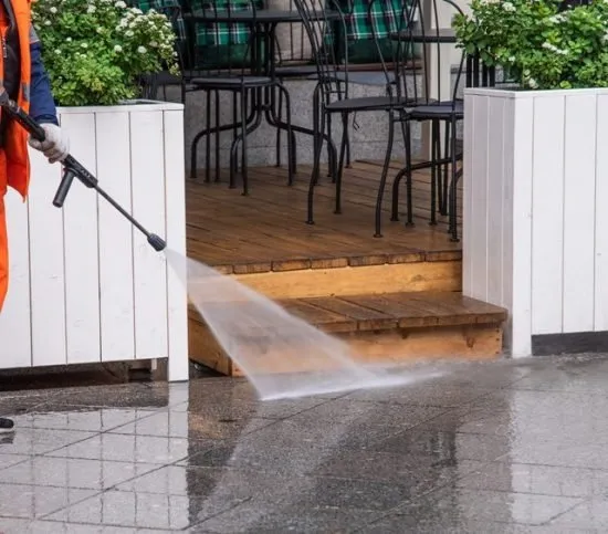 Custom outdoor landscaping with custom design in Bethesda, MD by Clean Ahead Custodial Services