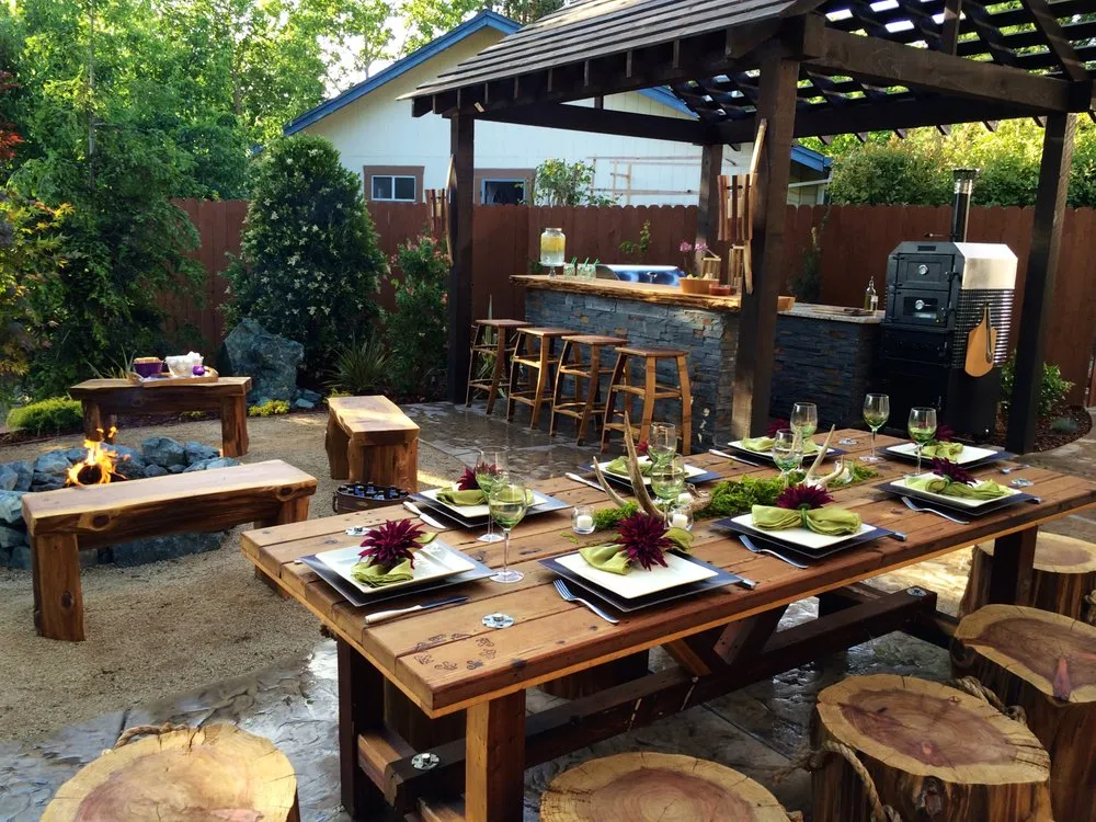 Custom garden landscaping with custom design in Auburn, CA by Clean Cut Landscape