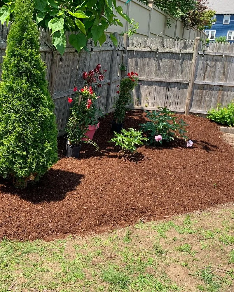 Custom garden landscaping in Belmont, MA by Clean Cuts Landscaping
