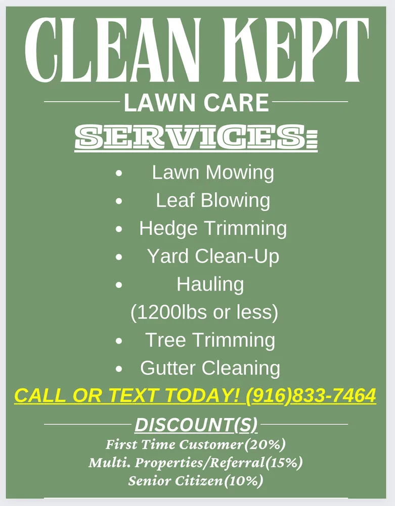 Reliable yard cleanup service for outdoor upgrades in Sacramento, CA by Clean Kept Lawn Care
