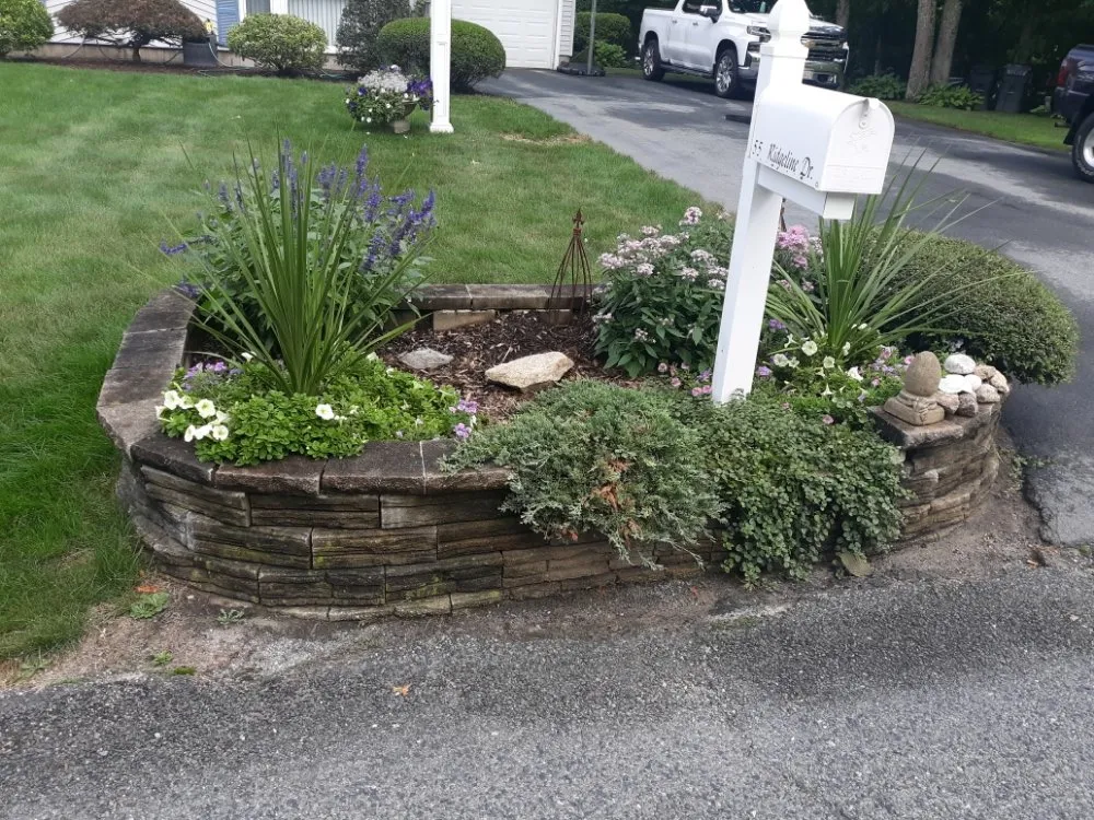 Custom garden landscaping in Westport, MA by Clean Lines Painting Lawn and Landscape