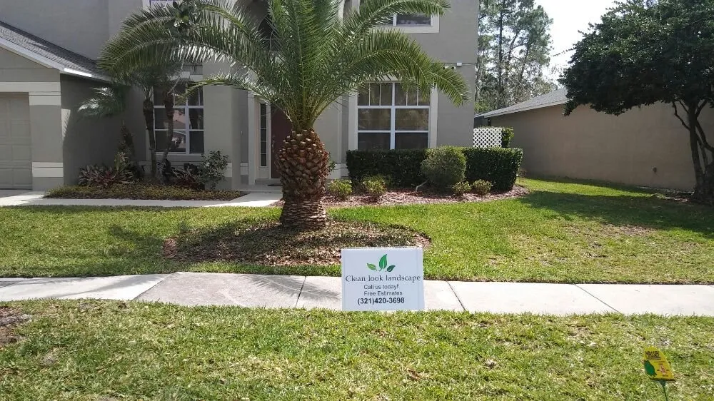 Affordable landscape installation in Sanford, FL by Clean Look Landscape