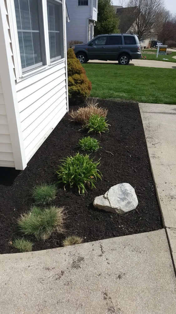Professional outdoor landscaping in Strongsville, OH by Clean N’ Green Lawn Services
