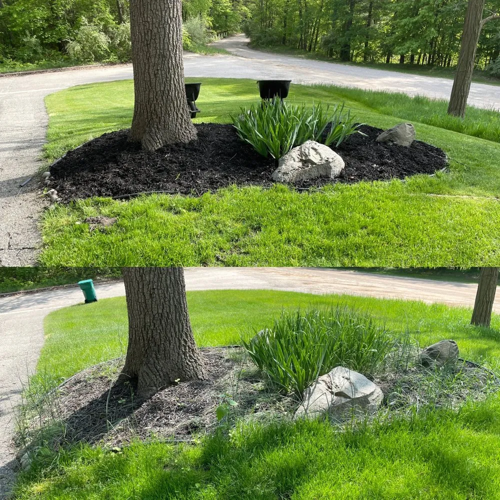 Local garden landscaping with custom design in Oxford, MI by Clean Up Crew